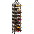 Porte bouteilles en fer forge 105 cm, support decoratif pour vin et rangement de cuisine