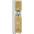 Mobilier de salle de bain en bambou naturel avec double porte pour une organisation elegante de la piece